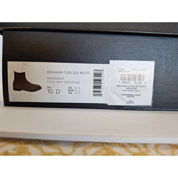 Coach Graham Chelsea Boots Mahogany Brown Leather Men’s 10 D | New in Box - Picture 5 of 8